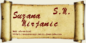 Suzana Mirjanić vizit kartica